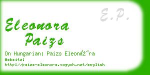 eleonora paizs business card